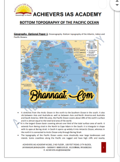 Achievers Ias Academy Notes Bottom Topography Of The Pacific Ocean 2021 ...