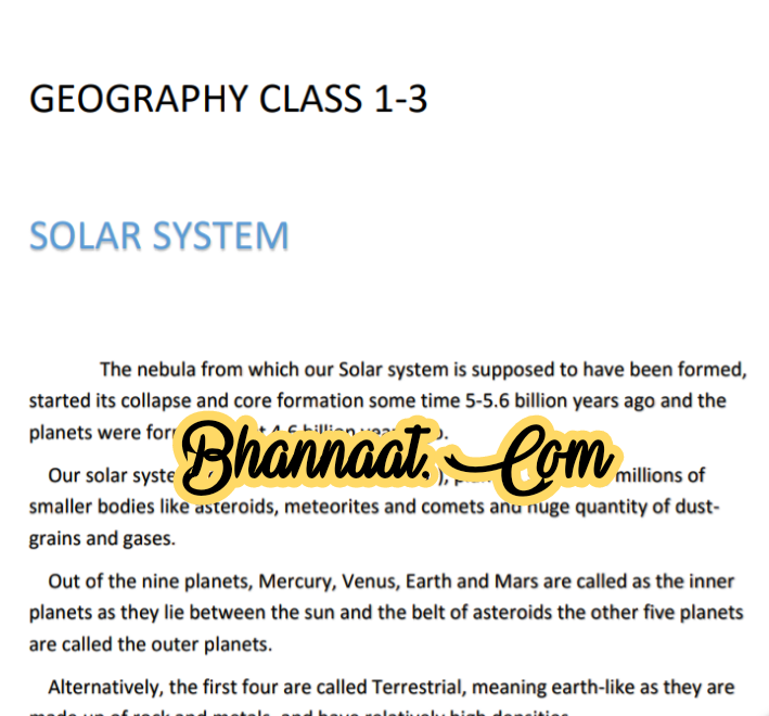 Ias tips and mpr academy geography solar system 2021 pdf geography solar system class 1-3 notes 2021 pdf IAS tips and mpr academy भूगोल सौर मंडल नोट्स कक्षा 1-3 pdf