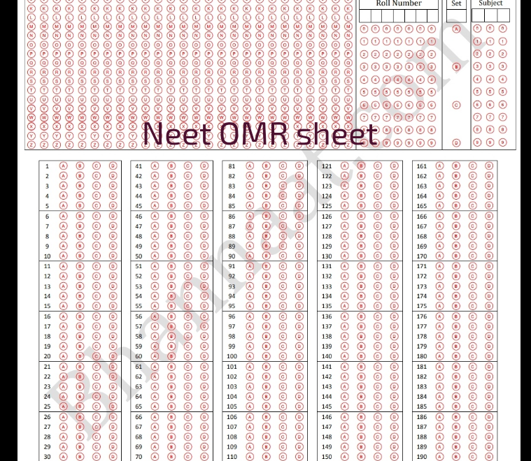 neet omr sheet pdf download for practice omr sheet pdf omr sheet pdf ...