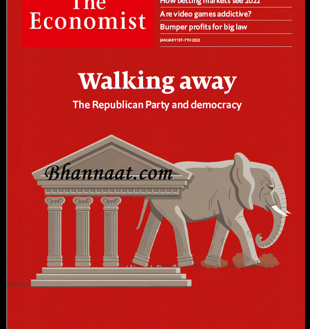 The Economist UK January 2022 PDF Download The economist Magazine pdf Walking away the economist magazine 2022 cover page