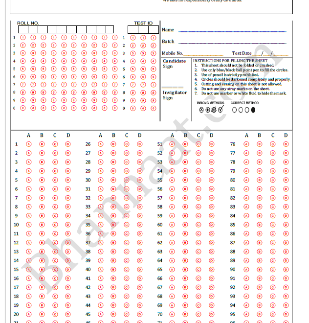 CBSE omr sheet pdf download for practice omr sheet pdf omr sheet pdf 100 questions pdf download omr sheet pdf for CBSE 2021 omr sheet pdf by nta