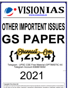 Vision IAS Other Important Issues 2021 GS Paper 1 2 3 4 Pdf Vision IAS ...