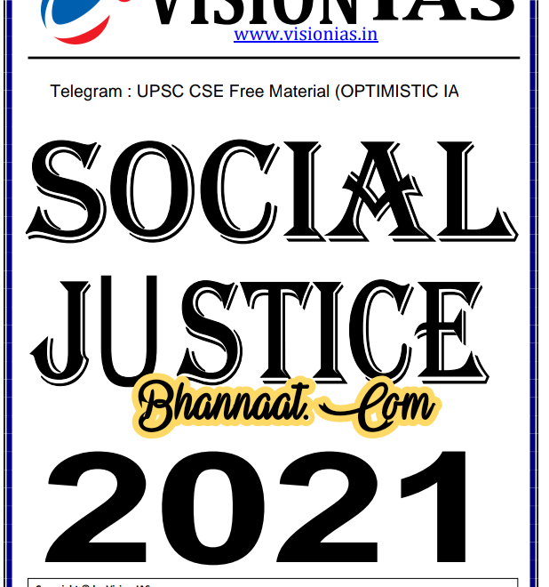 Vision IAS Social justice 2021 pdf vision IAS Social justice upsc notes download pdf Vision ias Social justice upsc cse free material optimistic ias pdf