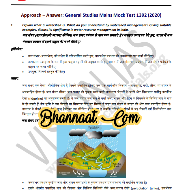 Vision IAS General Studies Hindi Mock Test-2 pdf Vision IAS Mains test hindi series with answers pdf vision ias test series 2022 schedule pdf