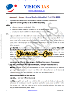 Vision IAS General Studies Hindi Mock Test-4 pdf Vision IAS Mains test hindi series with answers pdf vision ias test series 2022 schedule pdf