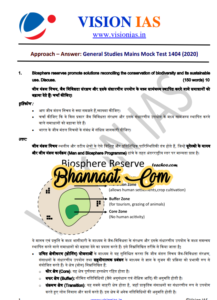 Vision IAS General Studies Hindi Mock Test-14 pdf Vision IAS Mains test hindi series - 1404 (2020) pdf vision ias test series 14 for Mains 2020 Answer & Solution upsc in hindi pdf