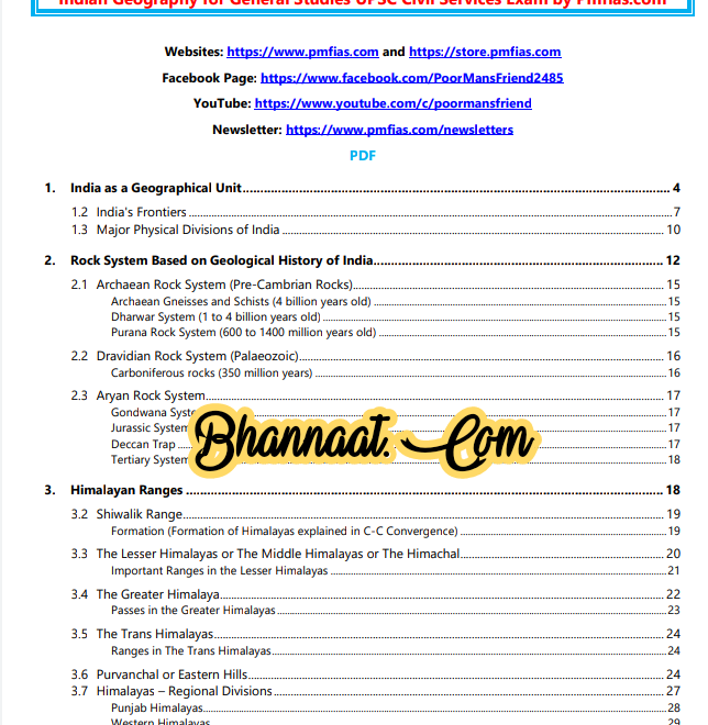 PMF IAS Indian Geography free download pdf PMF IAS Indian Geography for UPSC CSE GS3 exam pdf PMF IAS Indian Geography  upsc/ias examination pdf 