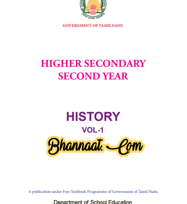 Tamilnadu History Vol -1 Class 12 in english free download pdf Tamilnadu higher secondary first year history vol-1 pdf history vol-1 textbook class 12 Tamil Nadu government pdf