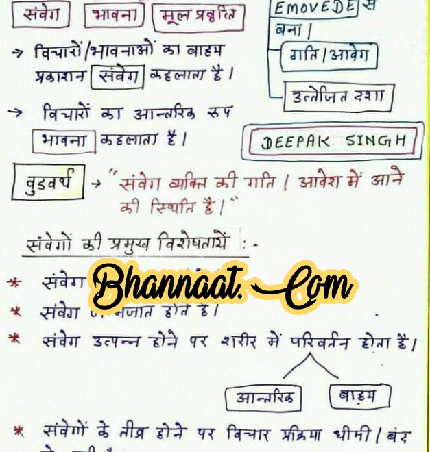 Psychology handwritten notes in hindi by Deepak download pdf psychology notes for all competitive exam pdf मनोविज्ञान हस्तलिखित नोट्स हिंदी में डाउनलोड करें pdf 2022