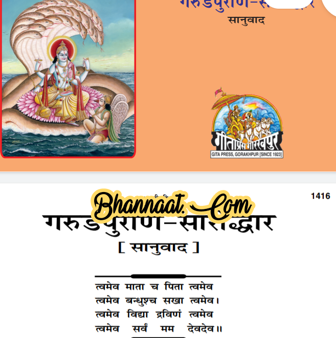 Garud puran in hindi download pdf Garun Puran PDF Download गरुडपुराण-सारोद्धार सानुवाद हिंदी में pdf Garud puran सम्पूर्ण कथा pdf 2022
