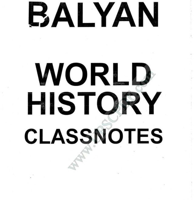 Balyan World History pdf World History pdf Holy Roman Empire pdf Baliyan Class Notes Hand written notes UPSC pdf notes download 2022