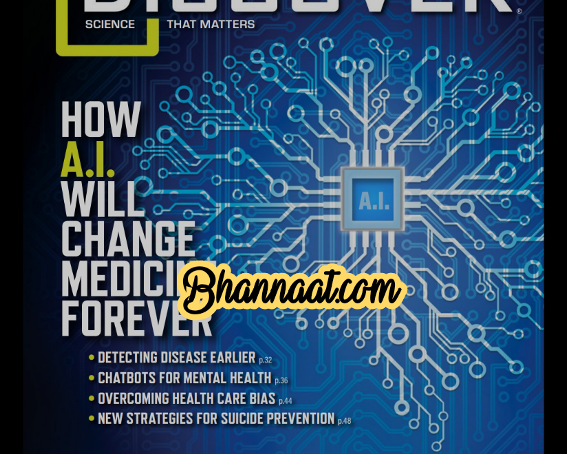 Discover magazine 07 August 2022 free download pdf Discover magazine How A.I Will Change Medicine Forever pdf discover magazine special edition medical breakthrough pdf download magazines discover pdf 2022