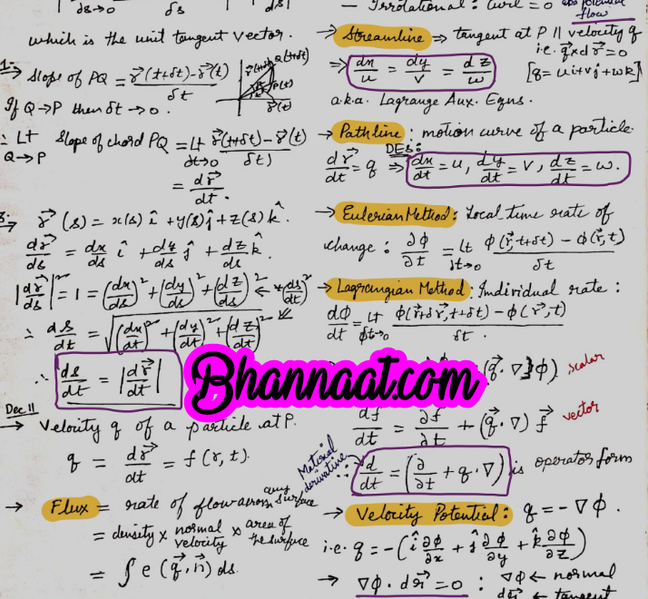 Fluid Dynamics Mars handwritten notes download pdf Mathematics handwritten notes Fluid Dynamics pdf Fluid Dynamics Mars UPSC toppers own notes pdf 2022 