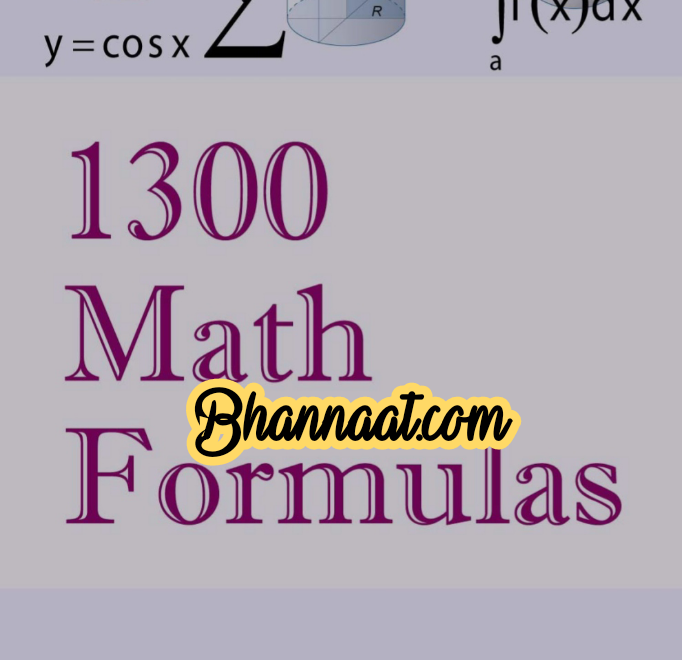 1300 Math Formulas by Alex Svirin 2022 free download pdf 1300 Math complete list of mathematics formulas pdf 1300 Math Formulas for all competitive exams pdf
