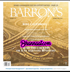 Barron’s October 17. 2022 pdf barron's Will California Lead The Country Or Just Alienate The business pdf free Barron’s pdf download 2022 