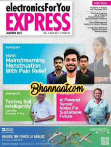 Electronics For You express Magazine Vol. 3 Issue 3 PDF Download EFY express January 2023 PDF Electronic For You Mainstreaming Mensuration With Pain Relief pdf Download EFY mag Electronics for you magazine PDF 2023